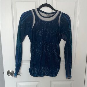 Lucky in Love Navy and White Long Sleeve Top